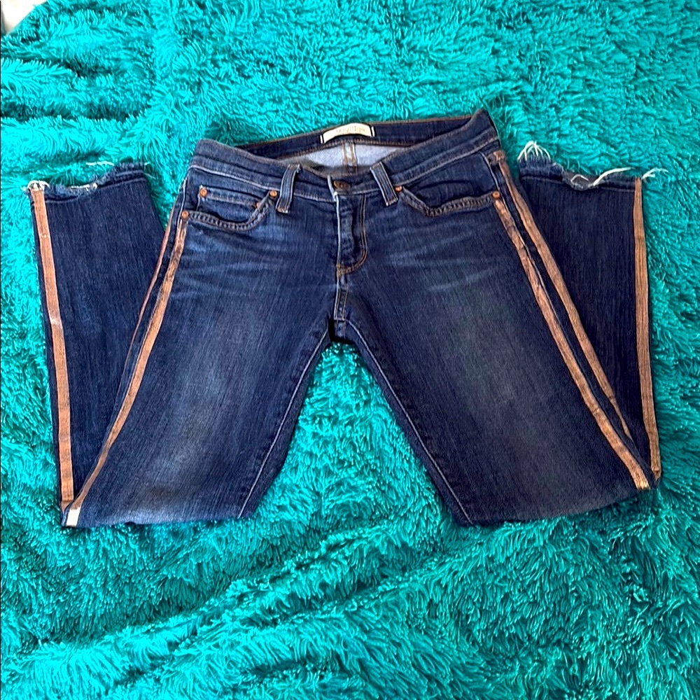 Principle Women’s Skinny Jeans with Gold Metallic Accents